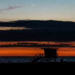 Sunset in Santa Monica Beach