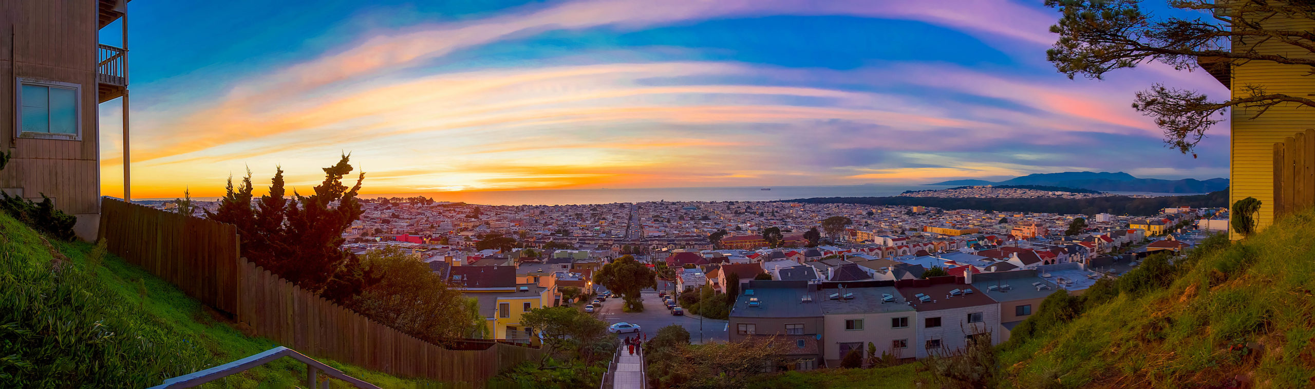 Sunset in San Francisco Panorama